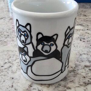 Marc Tetro Canada Husky Blue Eyes Huskies Coffee Cup Mug EUC